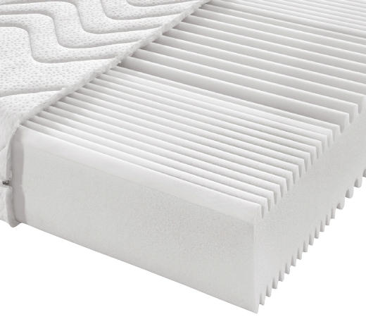 KOMFORTSCHAUMMATRATZE 140/200 cm Höhe ca. 19 cm  - Weiß, Basics, Textil (140/200cm) - Sleeptex
