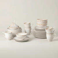 KOMBISERVICE Weiß Hochglanz Taormina 30-teilig 6 Personen  - Weiß Hochglanz, Basics, Keramik - Costa Nova