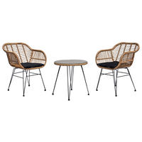 BALKONSET  - Dunkelgrau/Naturfarben, MODERN, Glas/Kunststoff - Ambia Garden