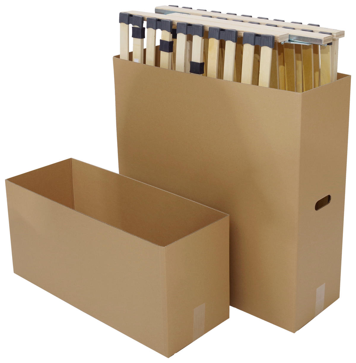 LATTENROST 100/200 cm Mittelzone verstellbar, Birke, Buche  - Birkefarben/Buchefarben, Basics, Holz (100/200cm) - Boxxx