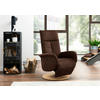 RELAXSESSEL Mikrofaser Mokka  - Eichefarben/Mokka, KONVENTIONELL, Holz/Textil (75/112/82cm) - Sit & More