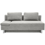 SCHLAFSOFA Melody in Flachgewebe Hellgrau  - Chromfarben/Hellgrau, Design, Holz/Textil (205/77-93/99cm) - Novel