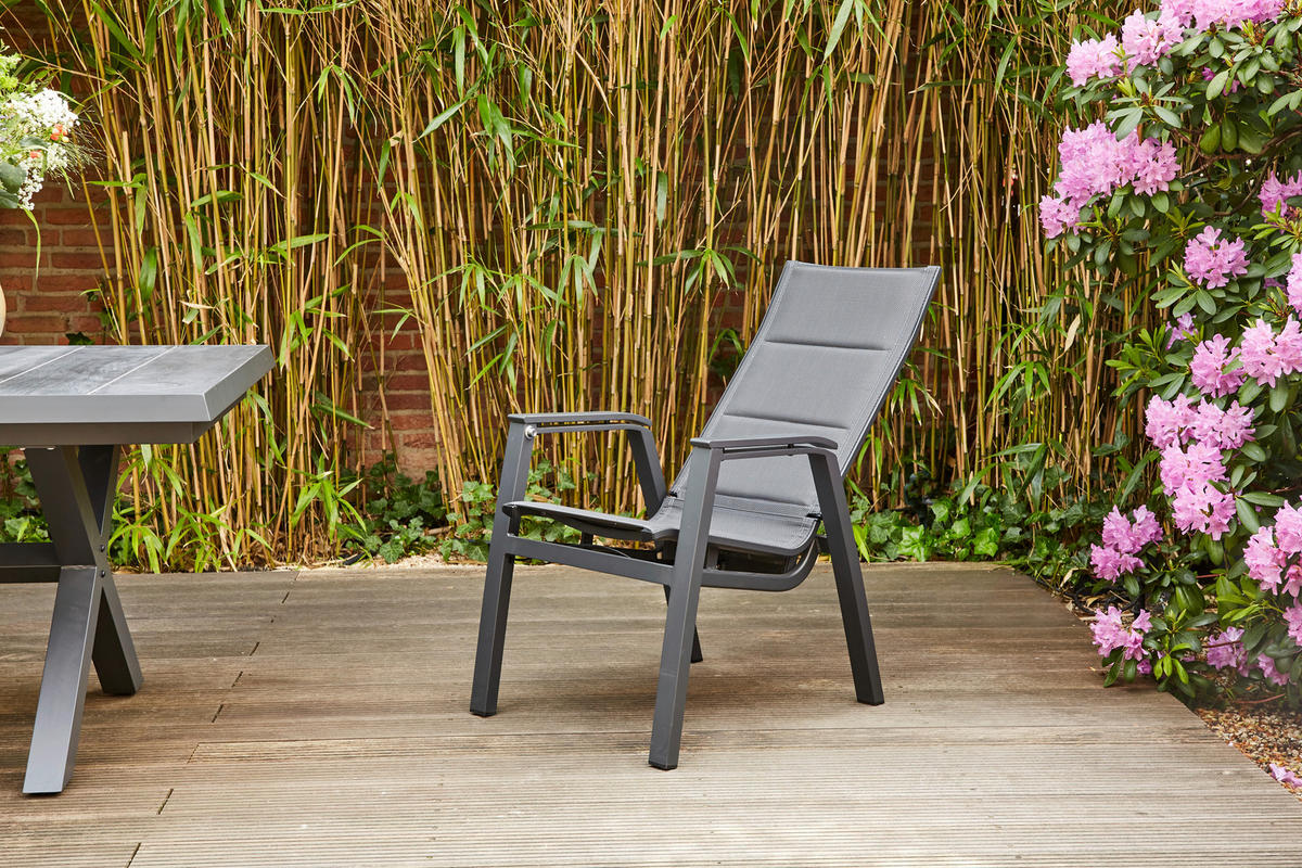GARTEN-RELAXSESSEL 73/110/59 cm  - Anthrazit, Basics, Kunststoff/Metall (73/110/59cm) - Siena Garden