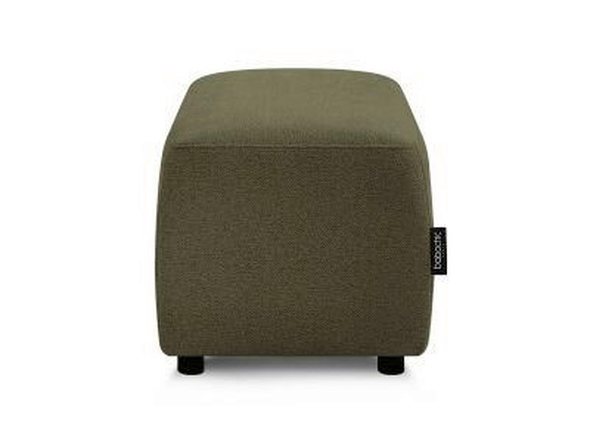 HOCKER ATILLA Flachgewebe Grün  - Schwarz/Grün, MODERN, Kunststoff/Textil (92/44/48cm)