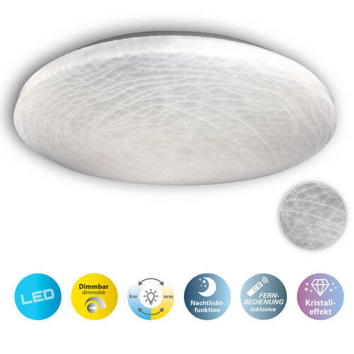 LED-DECKENLEUCHTE 48 cm  - Weiß, Basics, Kunststoff/Metall (48cm) - Näve