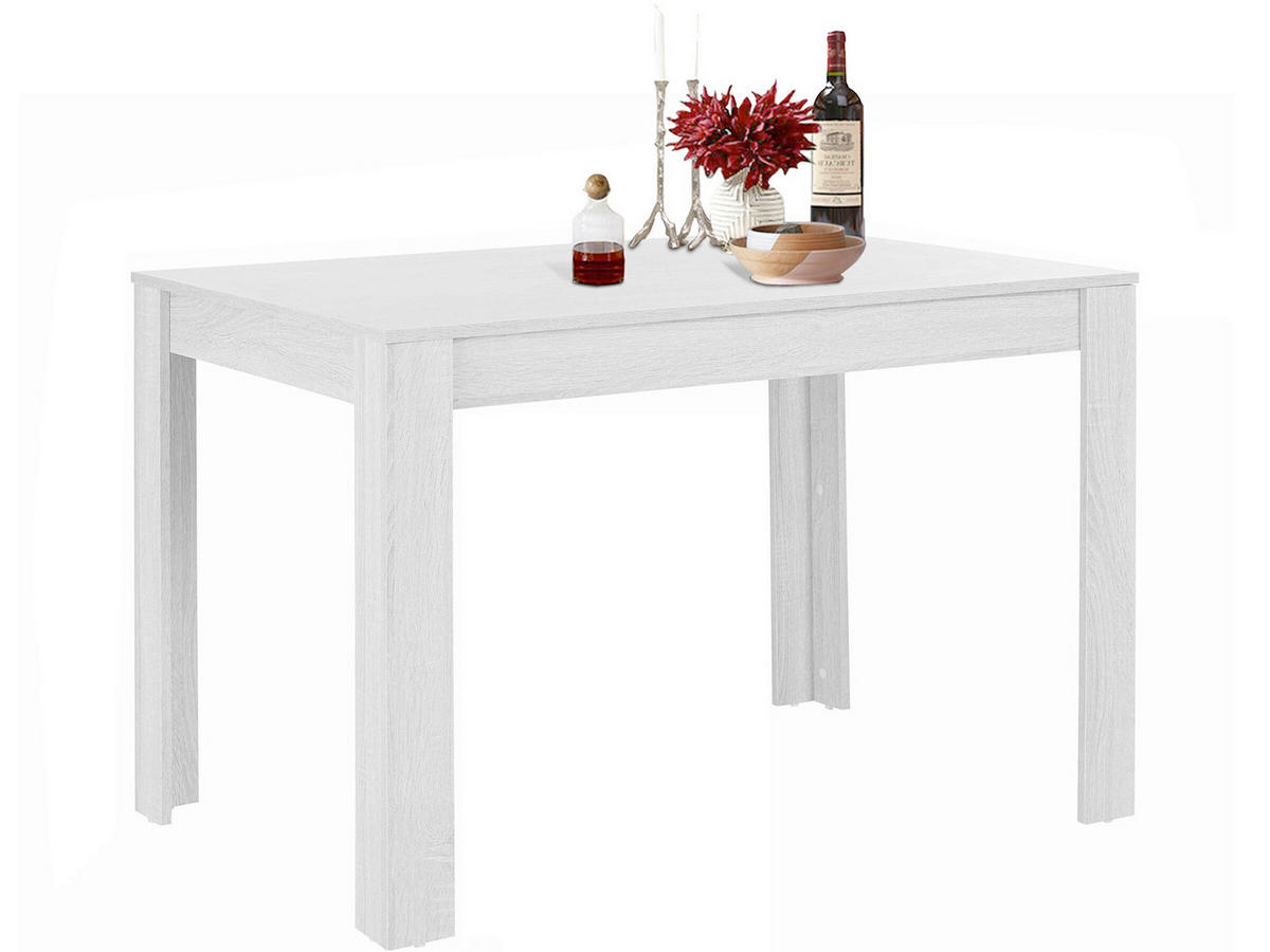 ESSTISCH in Holzwerkstoff 120/75/80 cm   - Weiß, Design, Holzwerkstoff (120/75/80cm) - MID.YOU