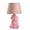 DĚTSKÁ STOLNÍ LAMPIČKA, 17/28 cm  - pink, Trend, textil/keramika (17/28cm)