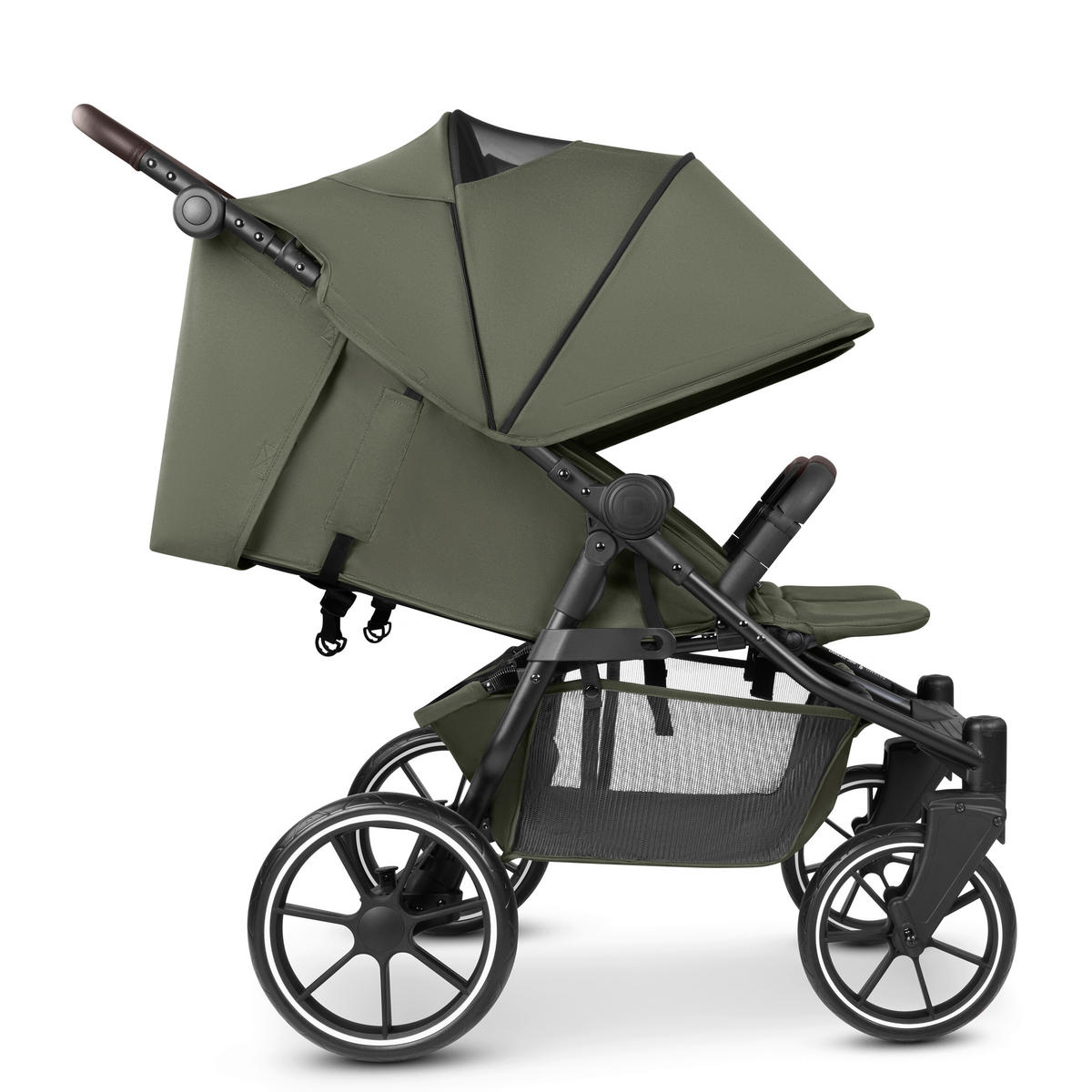 GESCHWISTERWAGEN Bayamo  - Dunkelgrün/Schwarz, Basics, Textil/Metall (105,5/76,5/105cm) - ABC Design