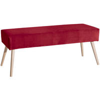 SITZBANK in Textil Rot  - Buchefarben/Rot, Design, Holz/Textil (114/48/40cm) - Max Winzer