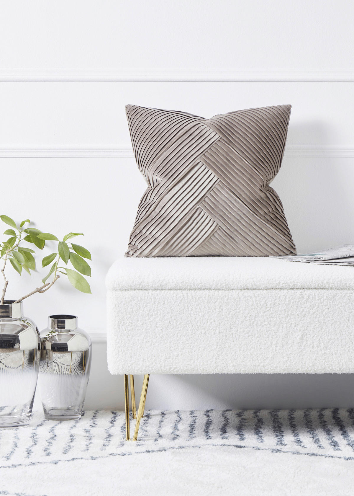 ZIERKISSEN   45/45 cm   - Braun, Design, Textil (45/45cm) - Eglo