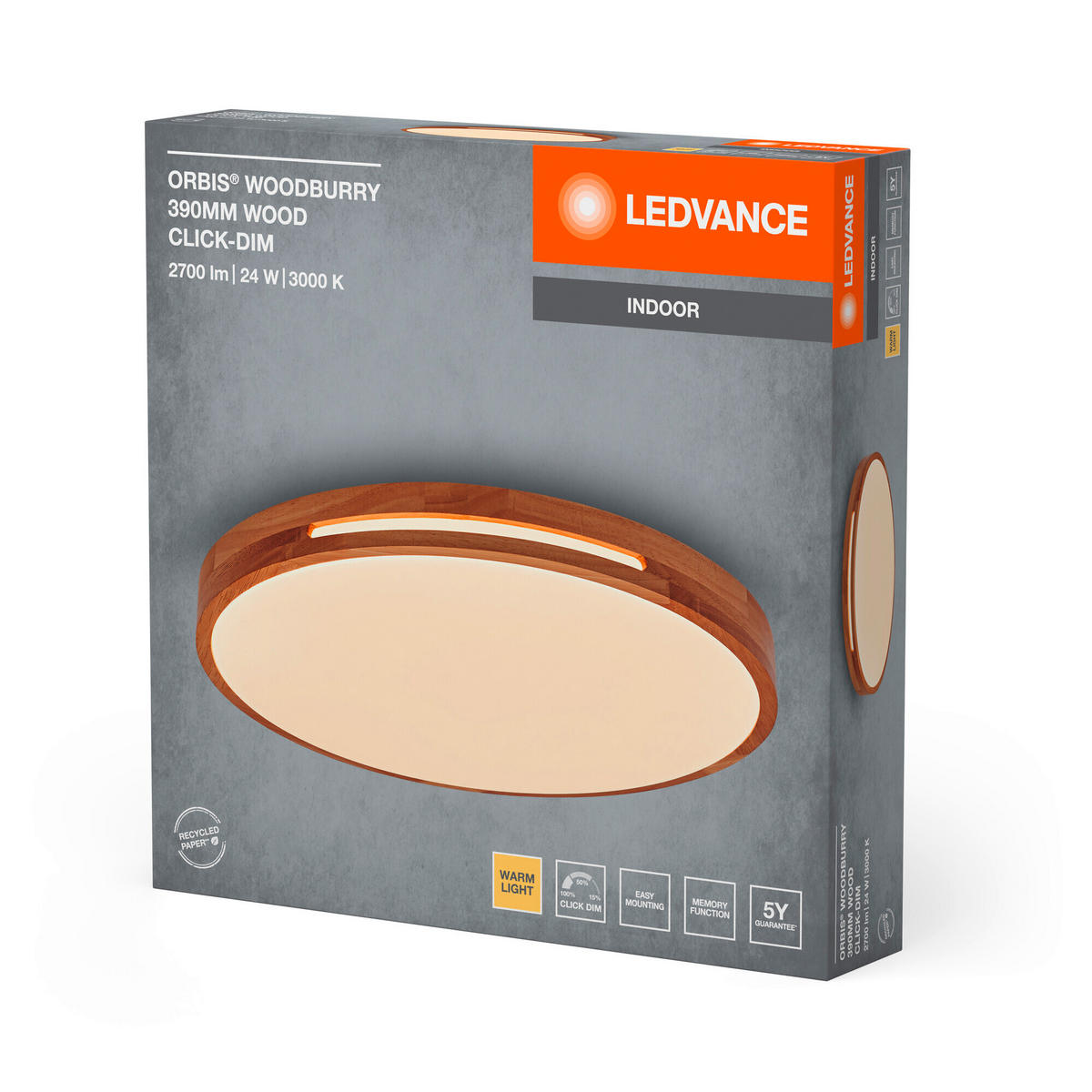 LED-DECKENLEUCHTE 39/7 cm   - KONVENTIONELL, Metall (39/7cm) - Ledvance
