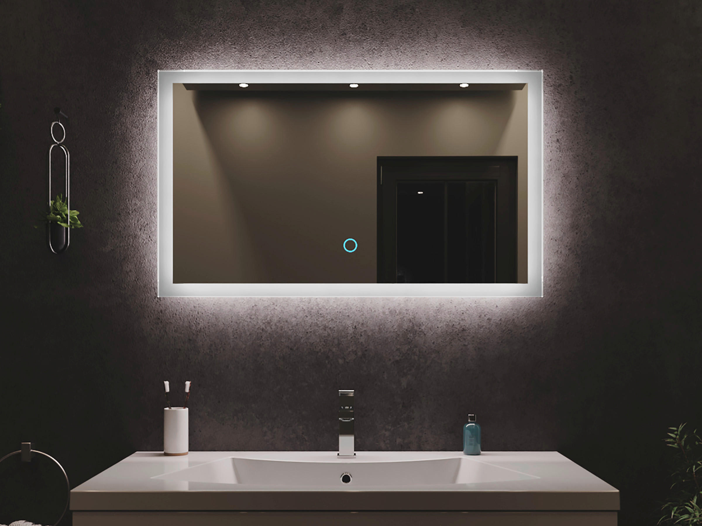 BADEZIMMERSPIEGEL 90/53/3,2 cm  - MODERN, Glas (90/53/3,2cm) - MID.YOU