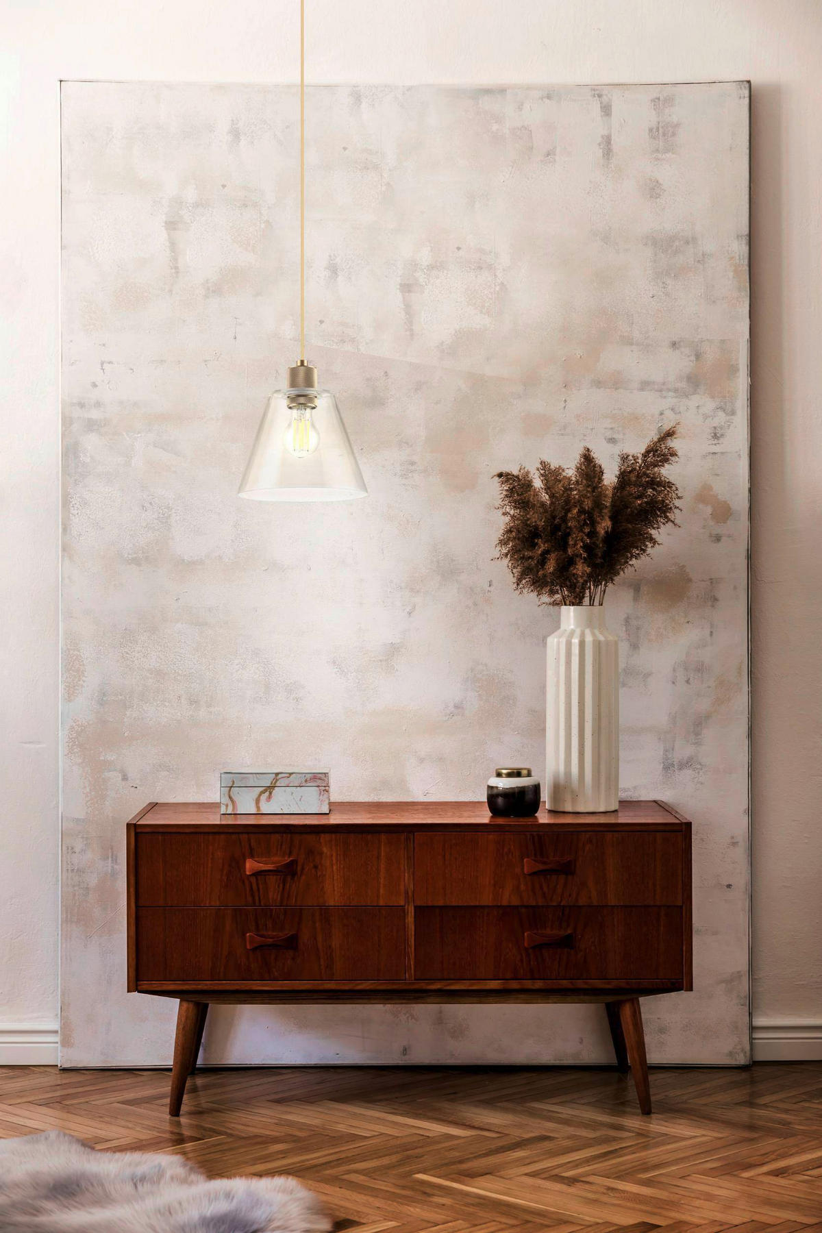 HÄNGELEUCHTE 20/110 cm  - Klar/Goldfarben, Design, Glas/Metall (20/110cm) - Eglo