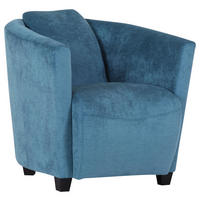 COCKTAILSESSEL in Mikrofaser Türkis  - Türkis/Braun, Design, Holz/Textil (72/72/85cm)