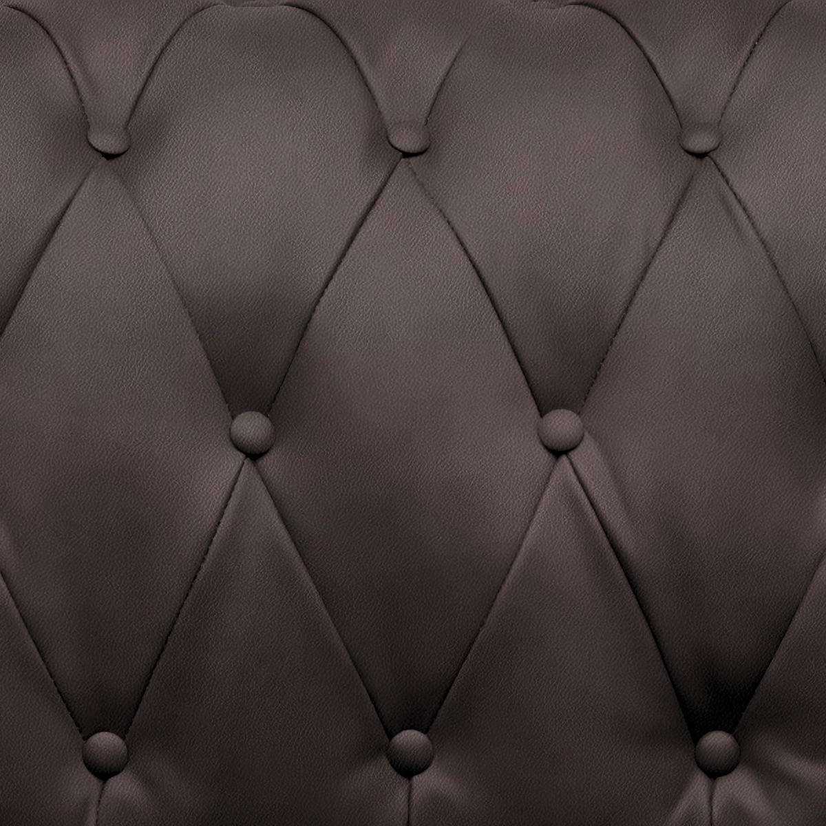 CHESTERFIELD-SOFA in Lederlook Dunkelbraun  - Wengefarben/Dunkelbraun, Lifestyle, Holz/Textil (206/76,5/96cm) - Landscape