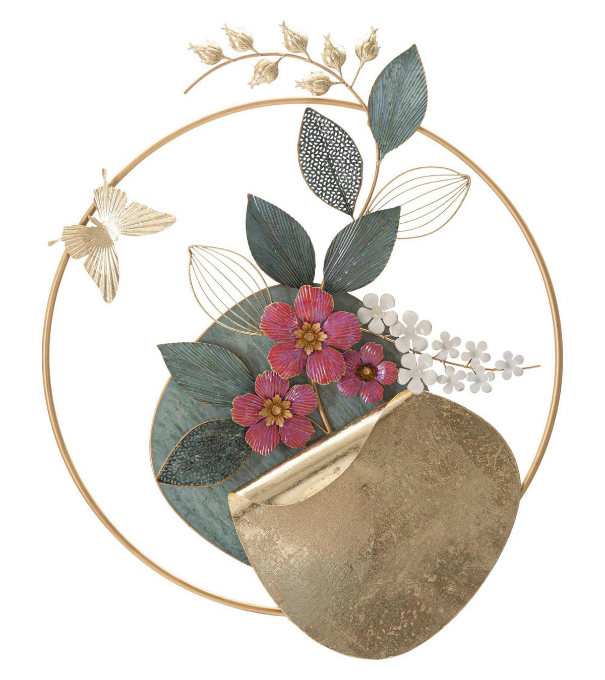 WANDDEKO Metall  - Goldfarben/Rosa, Basics, Metall (67/74/8cm)