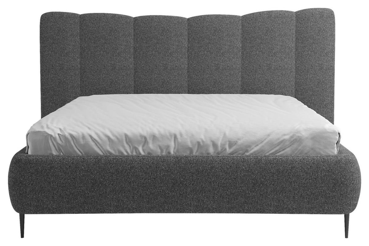 POLSTERBETT gepolstertes Kopfteil, Lattenrost, Bettkasten 160/200 cm  in Anthrazit  - Anthrazit, MODERN, Holz/Textil (160/200cm) - MID.YOU