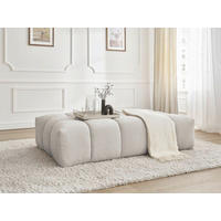 HOCKER EVEREST Struktur Beige  - Beige/Schwarz, MODERN, Kunststoff/Textil (166/100/40cm)