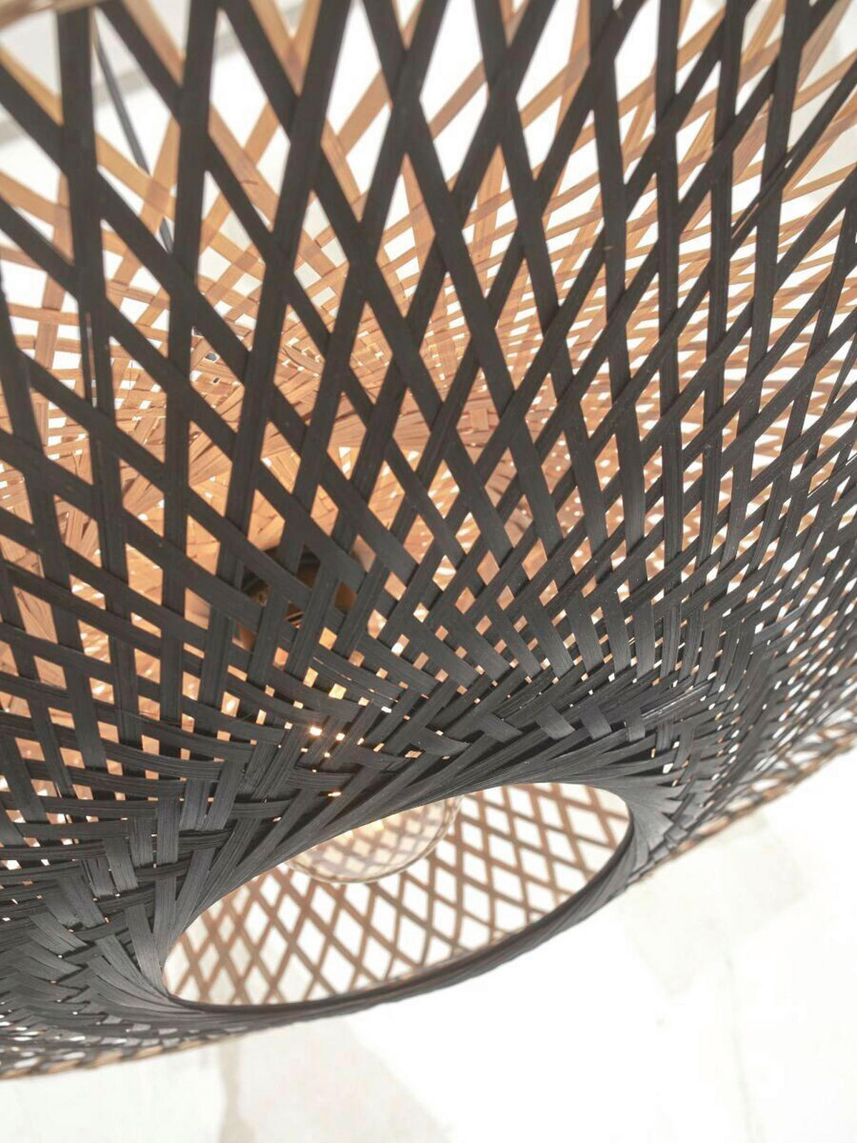 STROPNA SVETILKA GOOD&MOJO  44/12 cm   - črna/naravne barve, Trend (44/12cm) - Good & Mojo