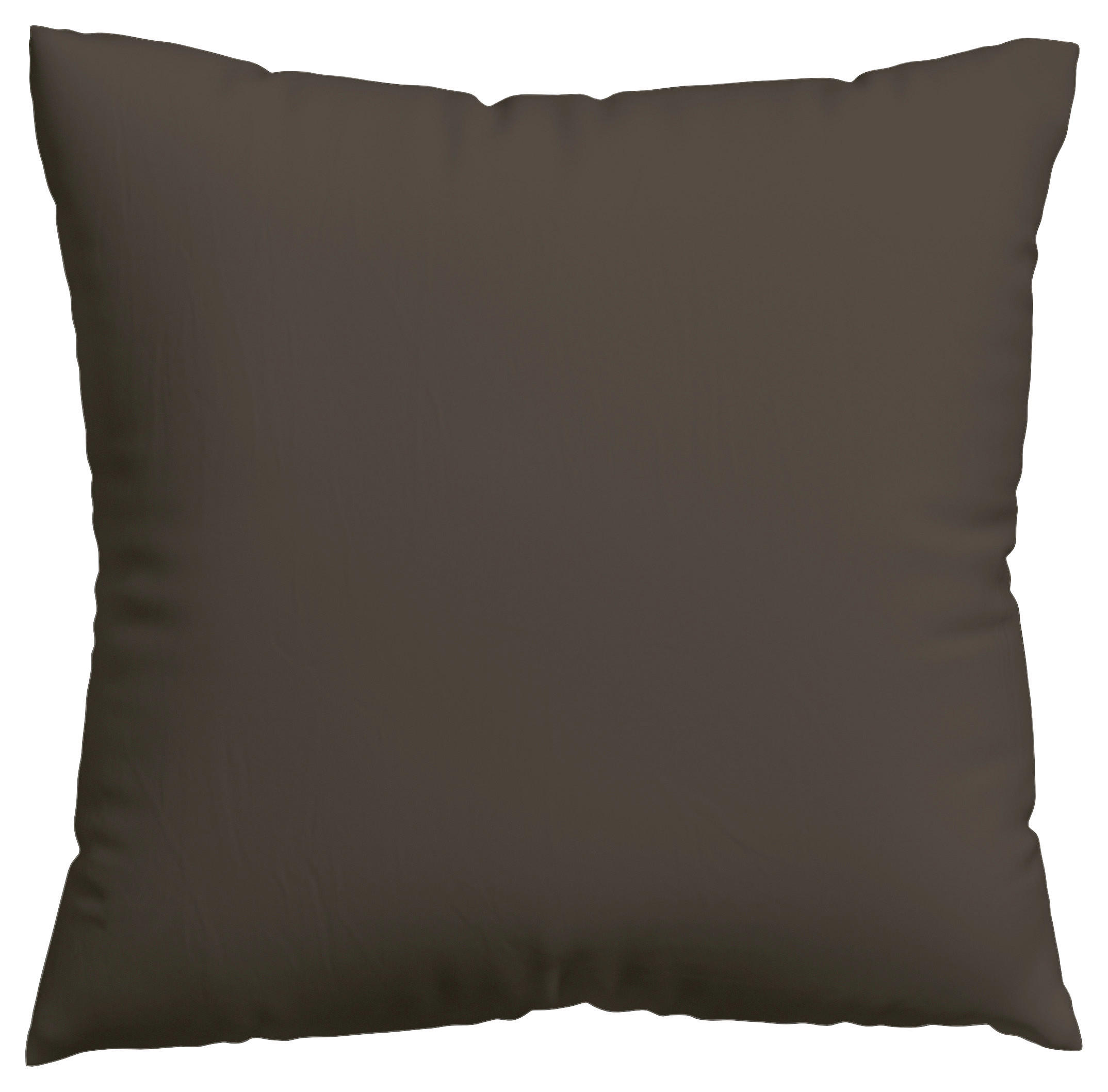 KOPFKISSENBEZUG WOVEN SATIN 80/80 cm  - Dunkelbraun, Basics, Textil (80/80cm) - Schlafgut