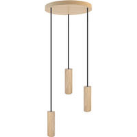 HÄNGELEUCHTE 30/150 cm  - Schwarz/Naturfarben, Natur, Holz (30/150cm)