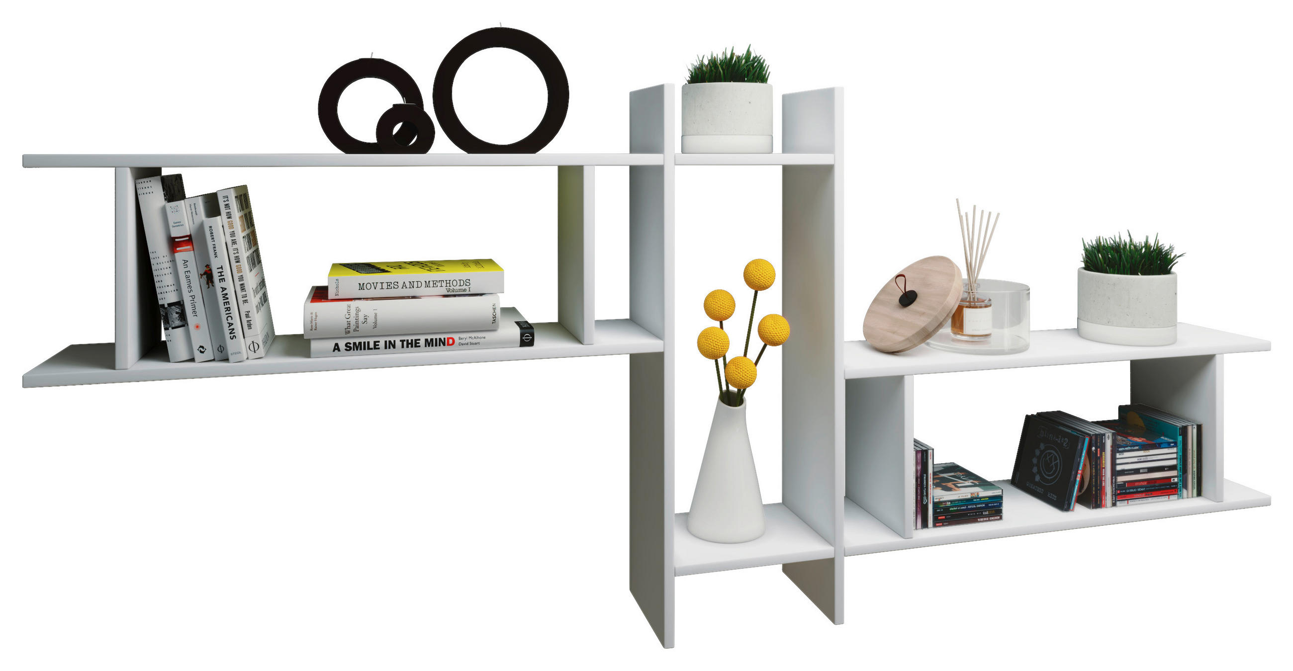 WANDREGAL Weiß  - Weiß, KONVENTIONELL, Holzwerkstoff (188/80/19,7cm) - MID.YOU