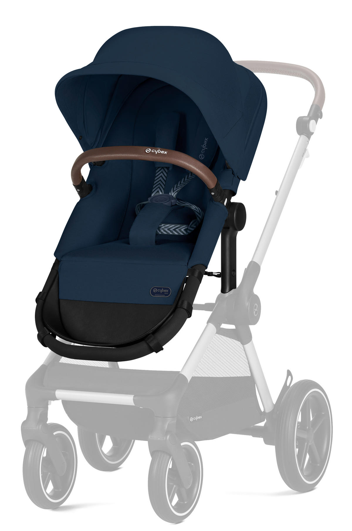 KINDERWAGENSET Eos Lux  - Silberfarben/Dunkelblau, Basics, Textil/Metall (85/61/116cm) - Cybex