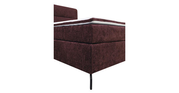 BOXSPRINGBETT 140/200 cm in Dunkelrot - Schwarz/Dunkelrot, Design, Textil/Metall (140/200cm) - Esposa