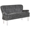 SITZBANK in Holz, Textil Grau  - Weiss/Grau, Lifestyle, Holz/Textil (180/91/75cm) - Valdera