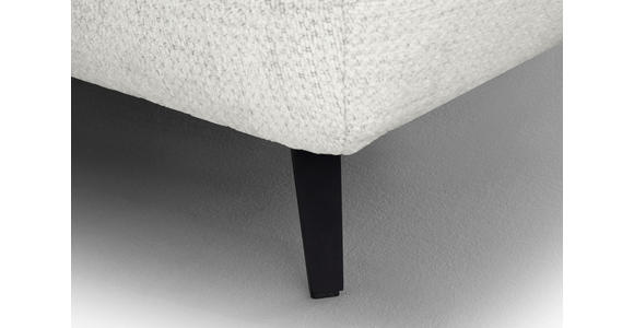 ECKSOFA Elfenbein Chenille Armlehnenkissen, Rücken echt, Sitztiefenverstellung  - Elfenbein/Schwarz, KONVENTIONELL, Textil/Metall (215/313cm) - Hom`in