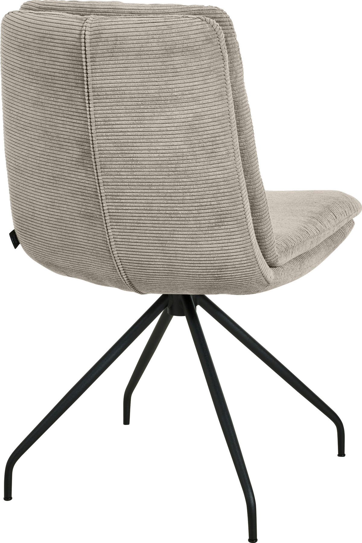 STUHL  in Cord  - Sandfarben/Schwarz, Design, Textil/Metall (49/90/68cm) - Johann Jakob