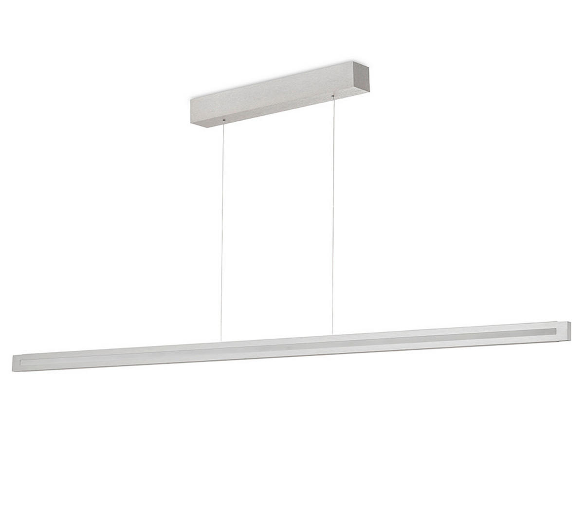 LED-HÄNGELEUCHTE Aera 143/180/9,5 cm  - Nickelfarben, Design, Metall (143/180/9,5cm) - Grossmann