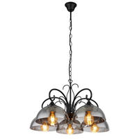 HÄNGLAMPA 56/120 cm  - svart, Klassisk, metall/glas (56/120cm) - Globo