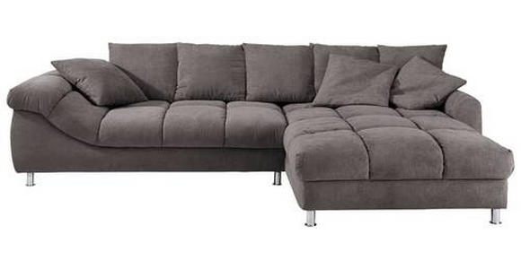 ECKSOFA Braun Webstoff - Braun, Design, Textil/Metall (337/228cm) - Carryhome