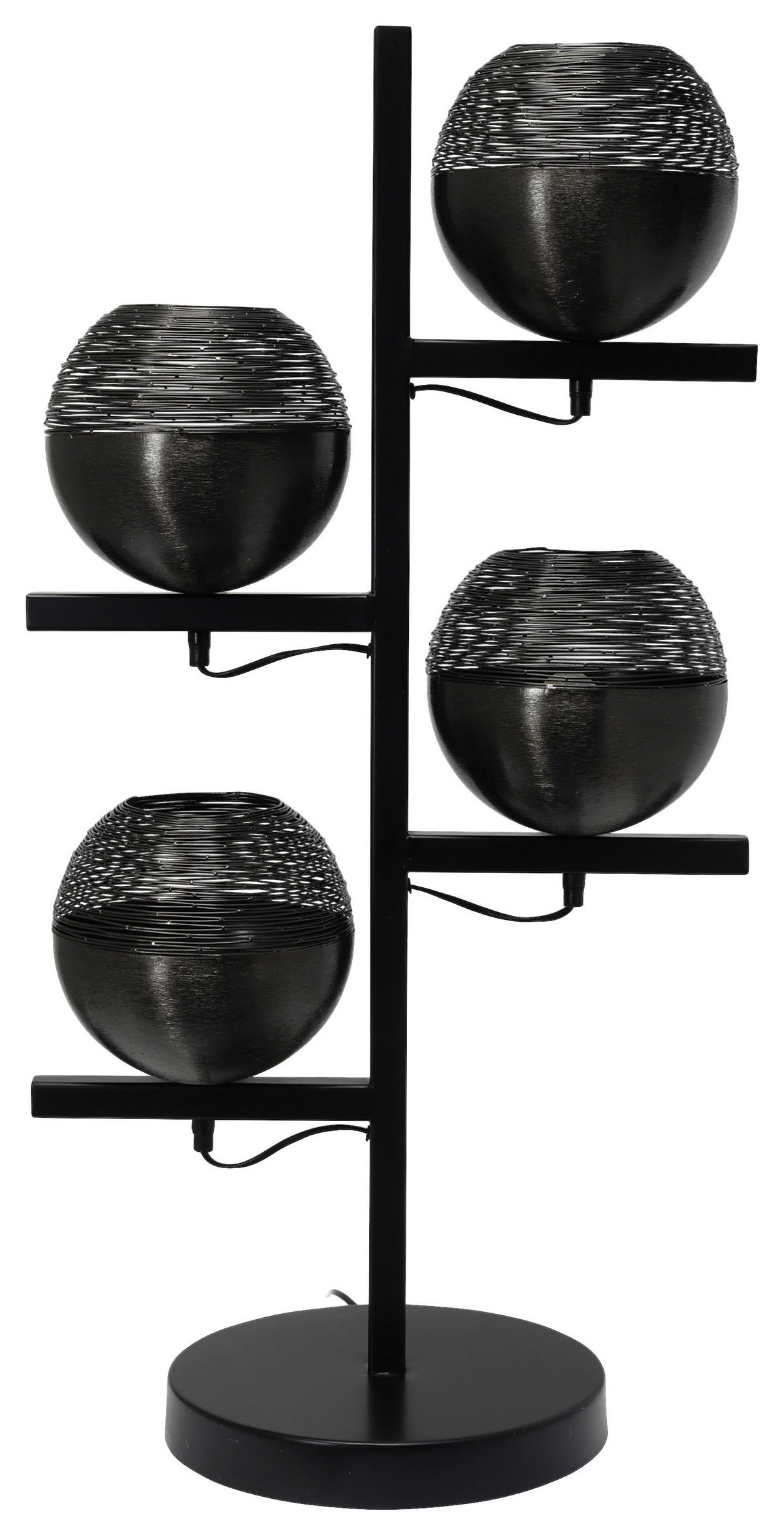 STOJACÍ LAMPA, 31/39/92 cm  - černá, Basics, kov (31/39/92cm) - MID.YOU