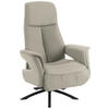 RELAXSESSEL Webstoff Relaxfunktion, Kopfteilverstellung    - Greige/Schwarz, Design, Textil/Metall (73/108/86cm) - Welnova
