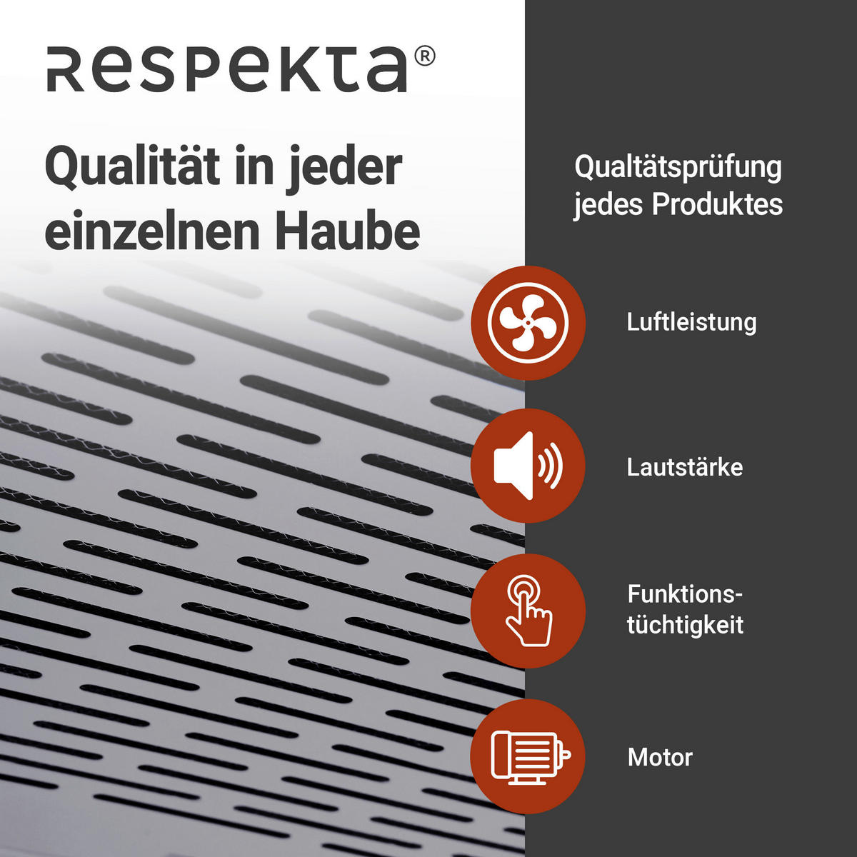 DUNSTABZUGSHAUBE DH540IXL  - Edelstahlfarben, Trend, Metall (50/7,6/47cm) - Respekta