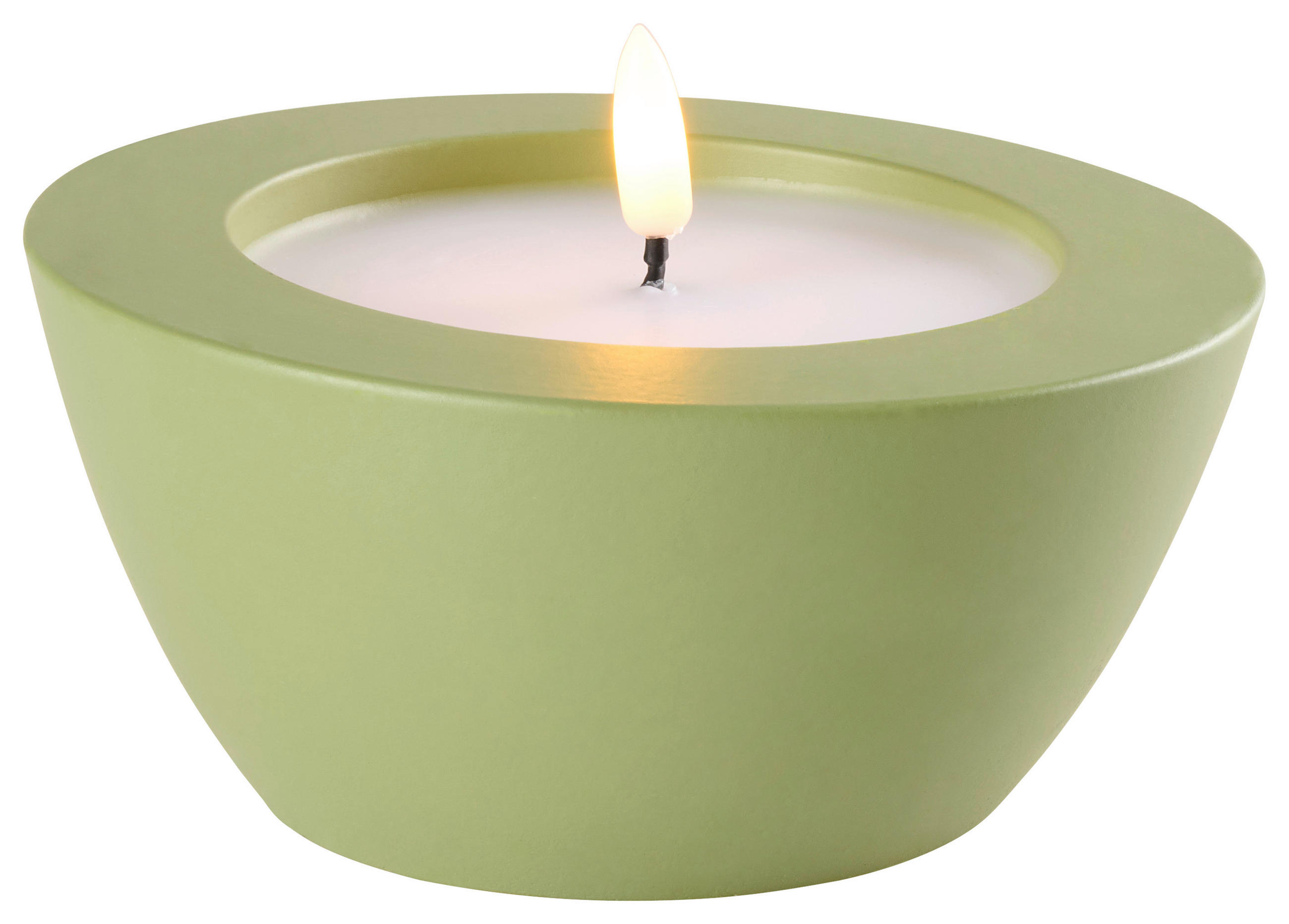 LED-WINDLICHT - Hellgrün, LIFESTYLE, Naturmaterialien/Kunststoff (14/6.5cm)