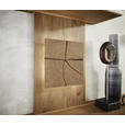 WOHNWAND  310/204/49 cm  in Anthrazit, Eichefarben, Transparent  - Eichefarben/Transparent, Natur, Glas/Holz (310/204/49cm) - Valnatura