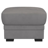 HOCKER Mikrofaser Hellgrau  - Hellgrau/Schwarz, Basics, Kunststoff/Textil (68/45/68cm) - MID.YOU