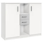 SIDEBOARD  in 122/105/41 cm  - Alufarben/Weiß, KONVENTIONELL, Holzwerkstoff/Kunststoff (122/105/41cm) - Carryhome