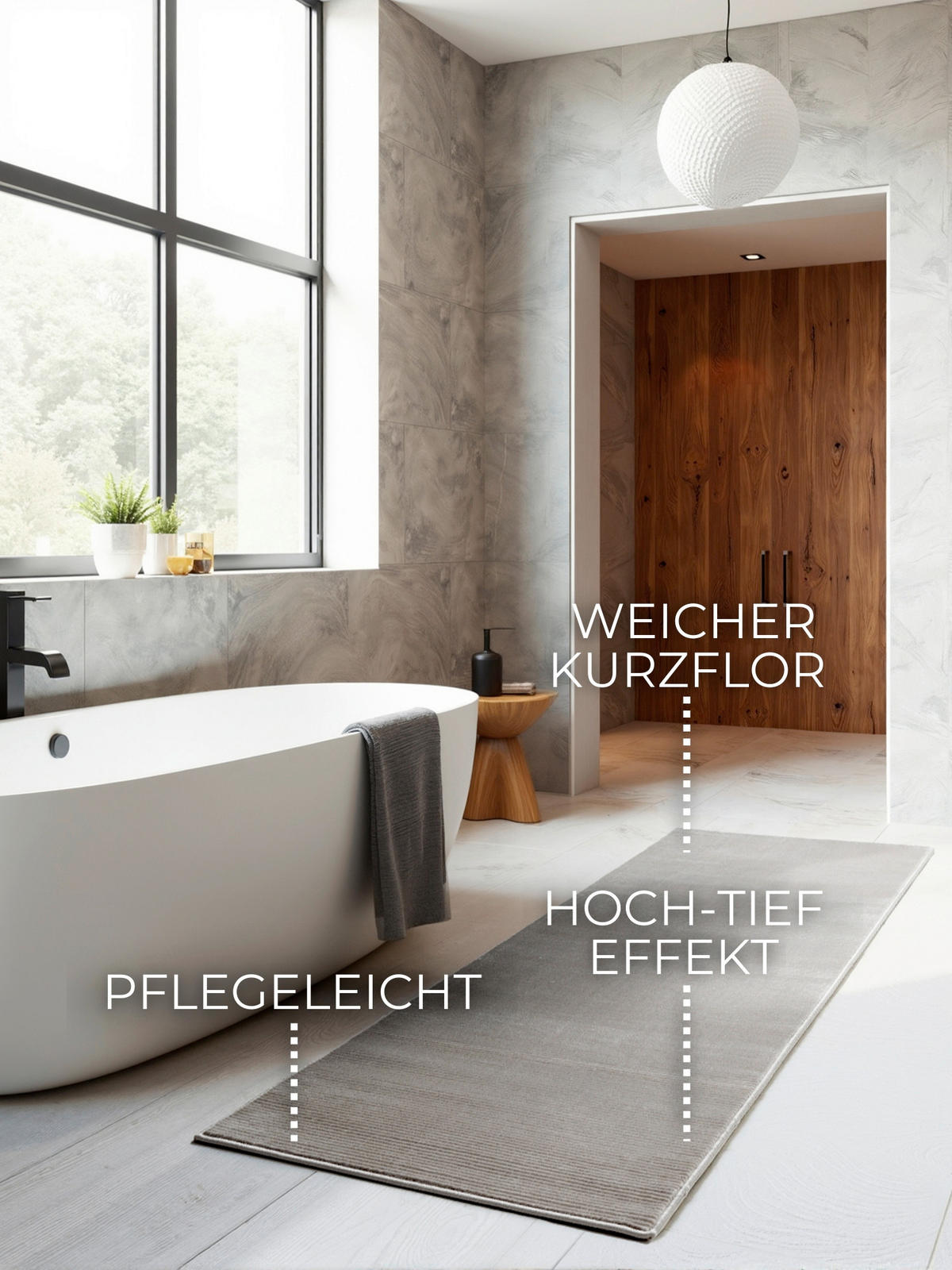 LÄUFER 80/240 cm Perles  - Anthrazit/Creme, Basics, Kunststoff (80/240cm) - Elle Decoration