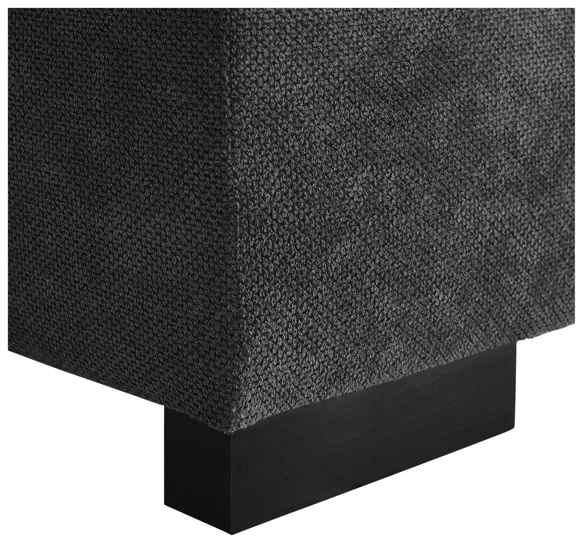 ECKSOFA Dunkelgrau Webstoff  - Dunkelgrau/Schwarz, KONVENTIONELL, Holz/Textil (244/283cm) - Carryhome