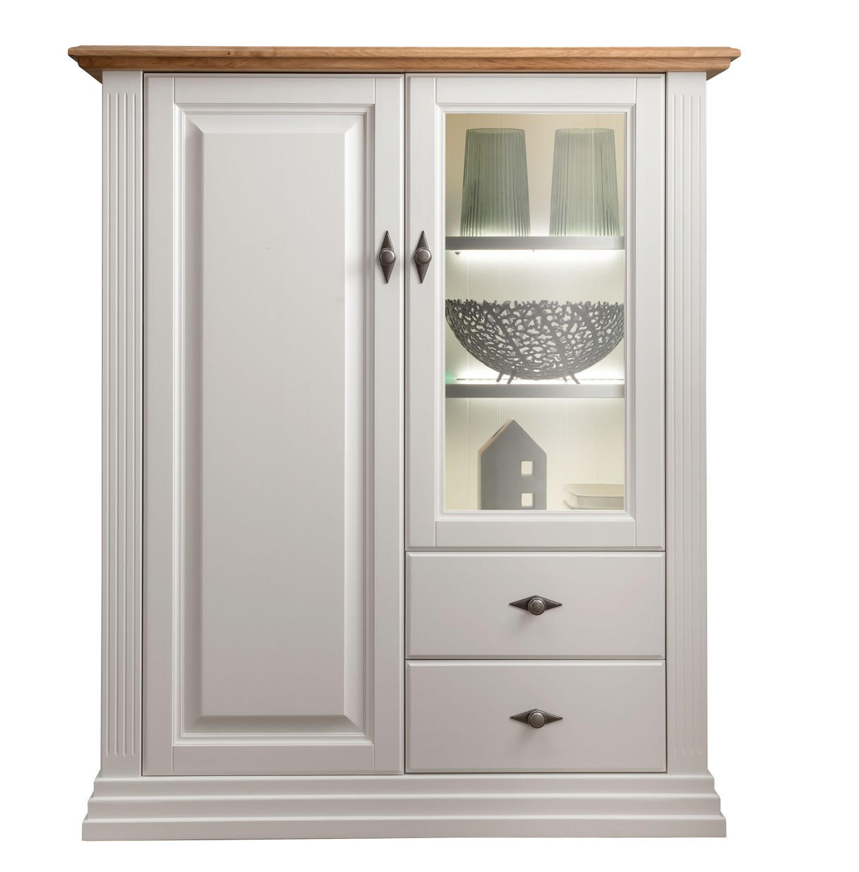 Livetastic Highboard Wz-0622 Weiß 113x134x45 cm