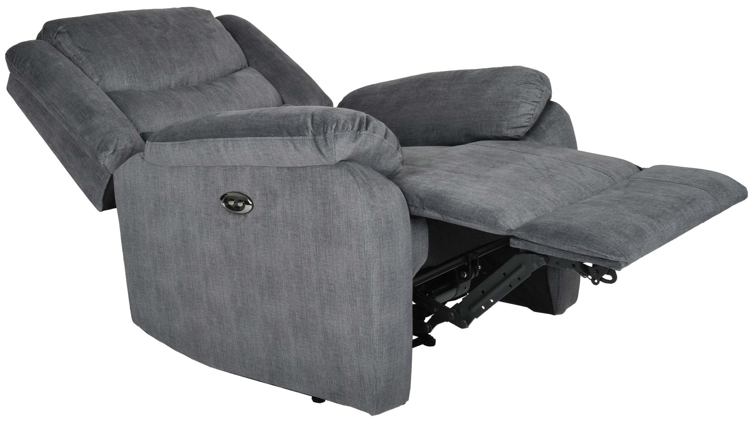 RELAXFÅTÖLJ i metall, textil, trämaterial grå  - svart/grå, Klassisk, metall/trämaterial (96/103/87cm)