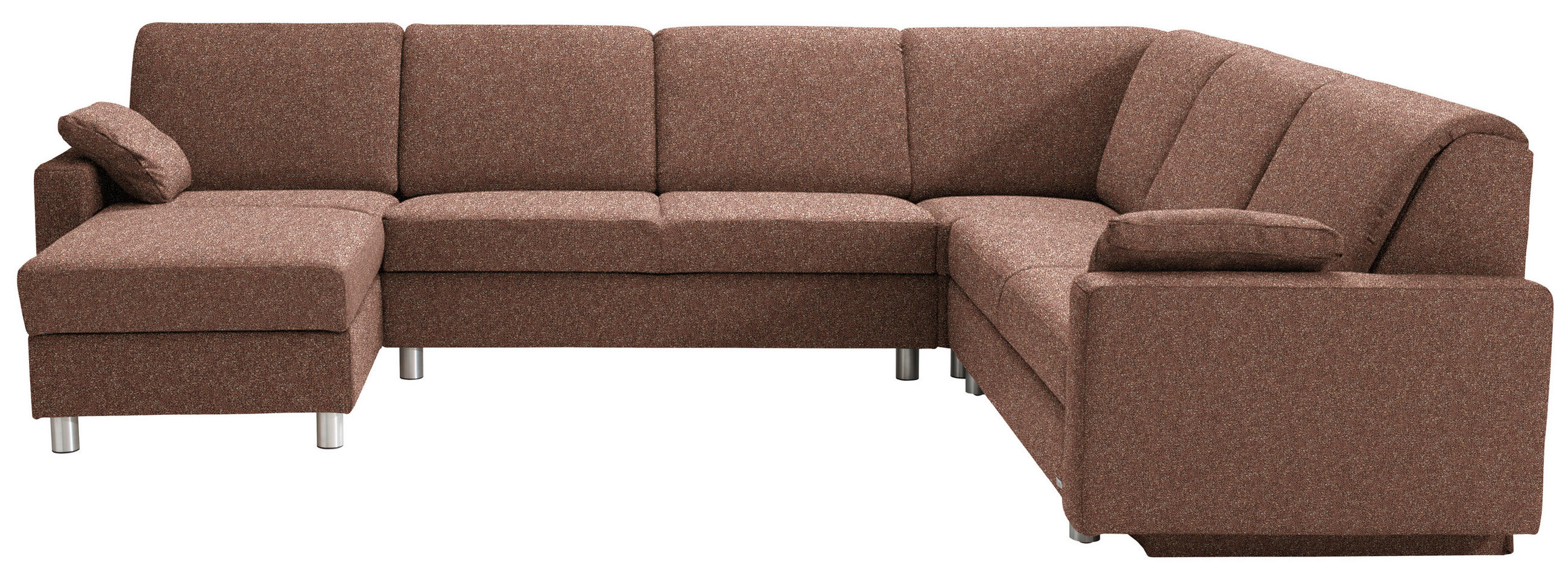 WOHNLANDSCHAFT  in Mikrovelours Terracotta  - Anthrazit/Terracotta, KONVENTIONELL, Textil (158/323/237cm) - Sedda