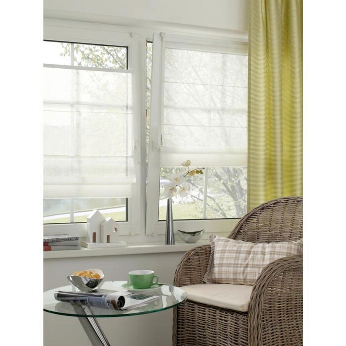 RIMSKA ZAVESA  prosojno  90/140 cm    - prosojno, Basics, umetna masa (90/140cm) - Gardinia