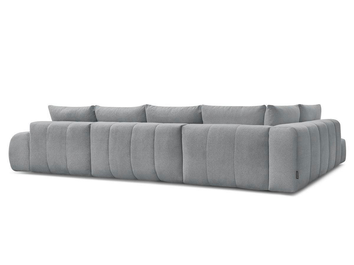 ECKSCHLAFSOFA EVEREST  mit Rücken echt, Armteil links, Armteil rechts Flachgewebe Dunkelgrau  - Dunkelgrau/Schwarz, MODERN, Kunststoff/Textil (212/423/198cm)