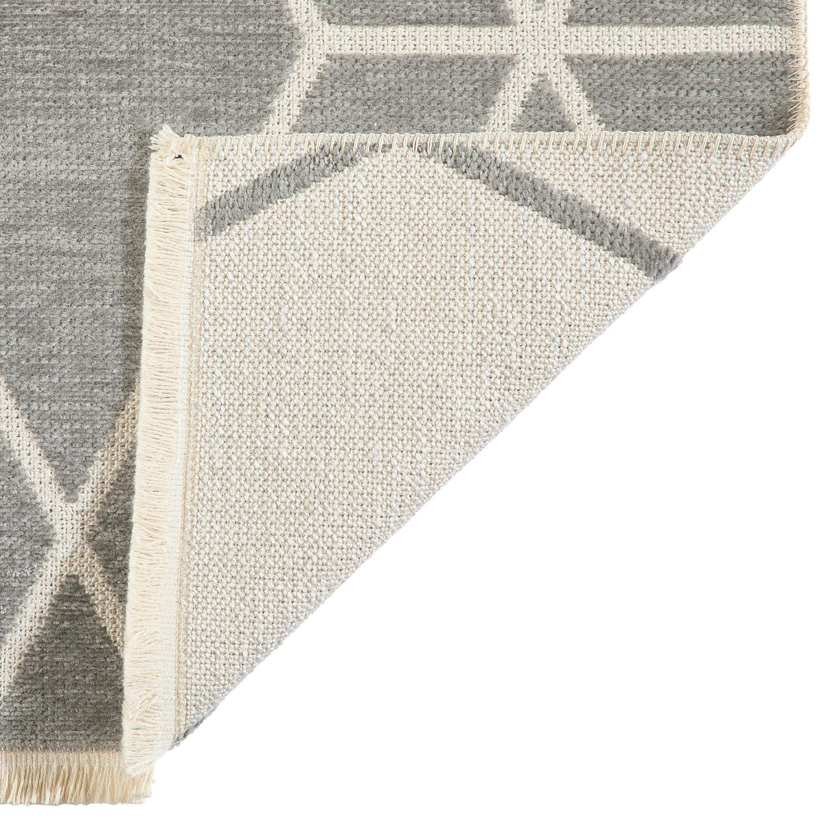 FLACHWEBETEPPICH 120/170 cm Olivia  - Weiss/Grau, Lifestyle, Textil (120/170cm) - Novel