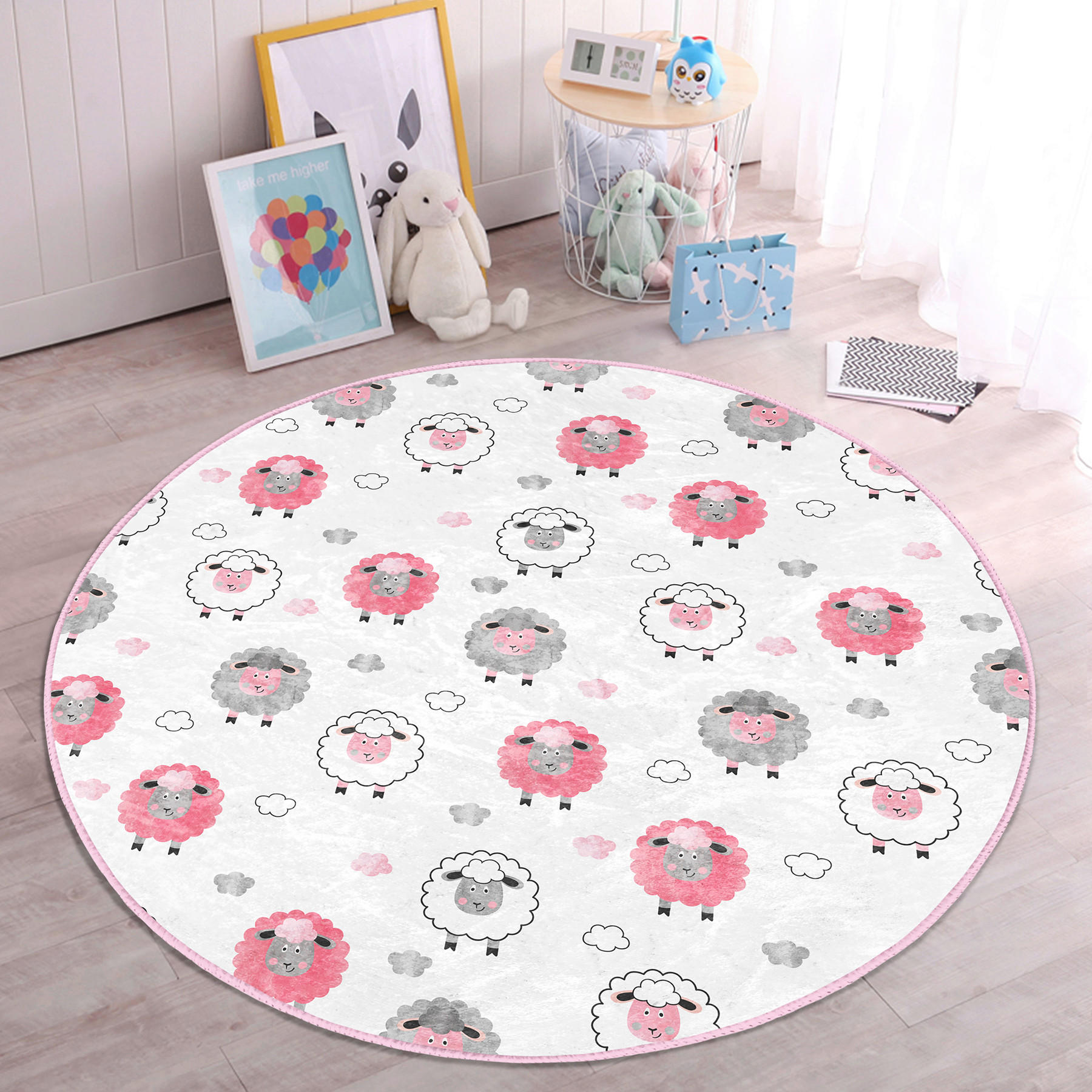 KINDERTEPPICH  Wohnzimmer 180/180 cm Multicolor rund  - Multicolor, Basics, Textil (180/180cm)